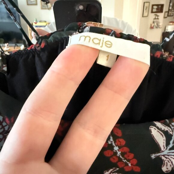 Maje Floral Viscose Maxi Dress – Size 1 - Picture 2 of 5